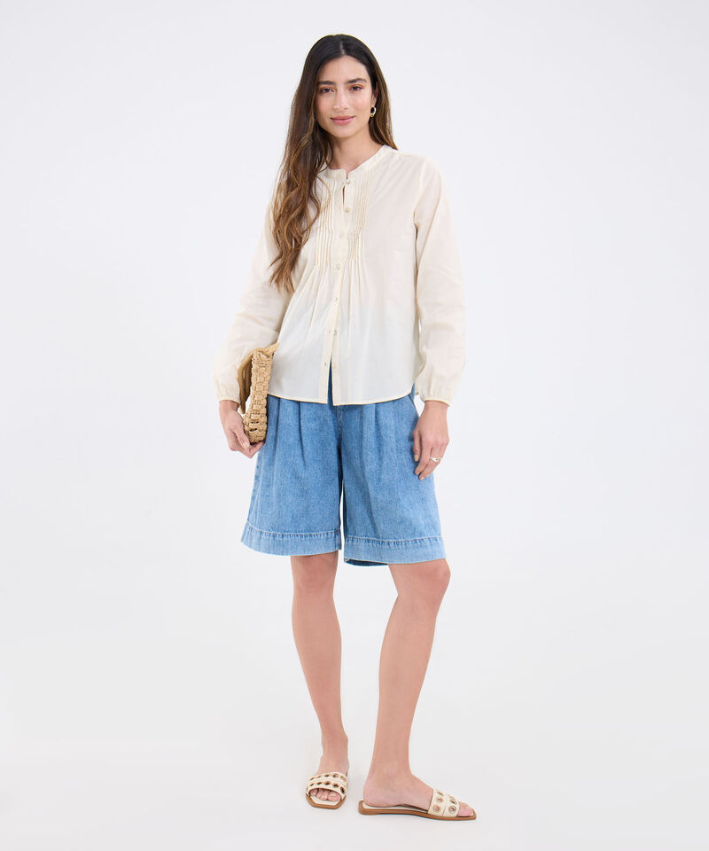 Blusa Con Alforzas En Frente Superior