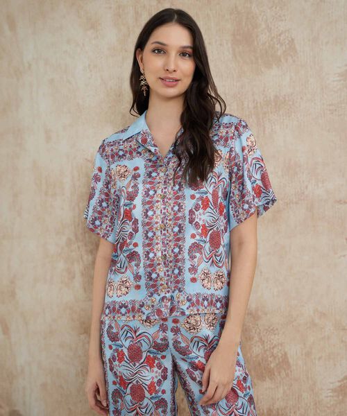 Camisa Resort Estampada Campaña Beatriz Camacho image number null