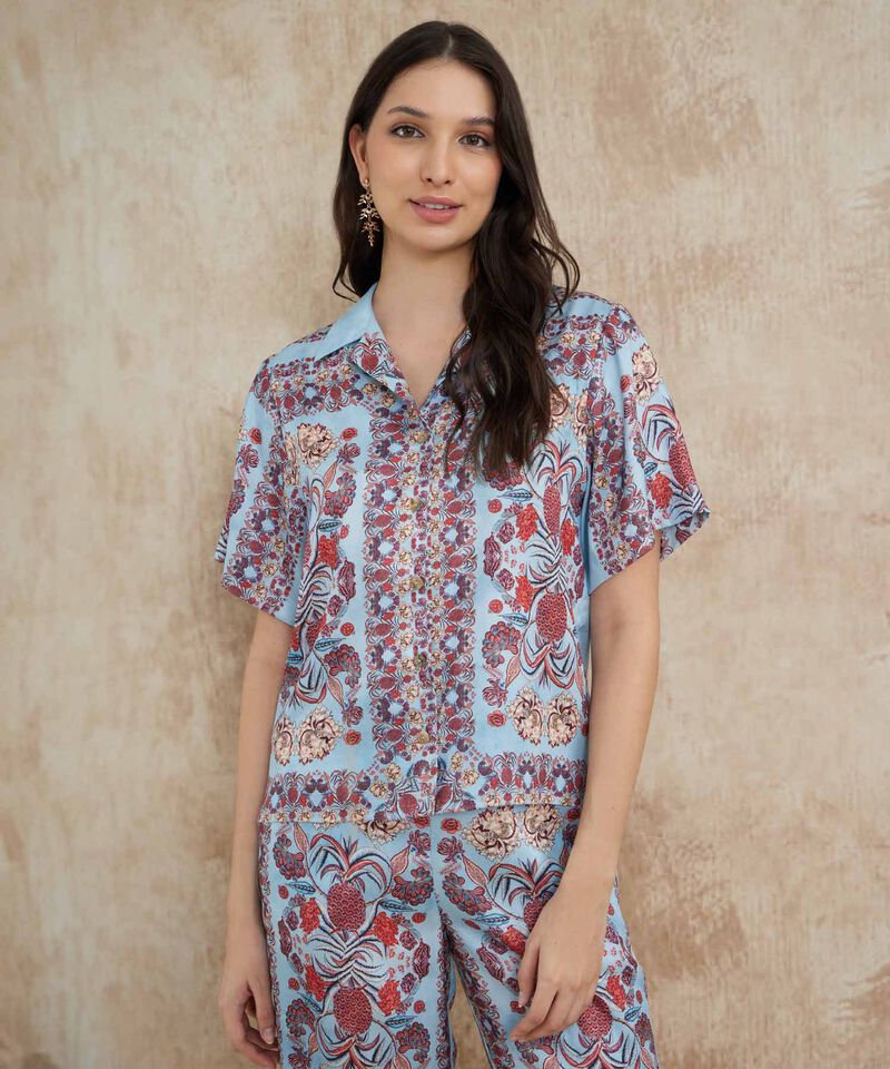 Camisa Resort Estampada Campa&ntilde;a Beatriz Camacho