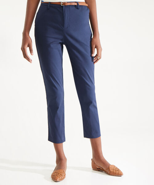 Pantalón Chino Unicolor Con Cinturón image number null