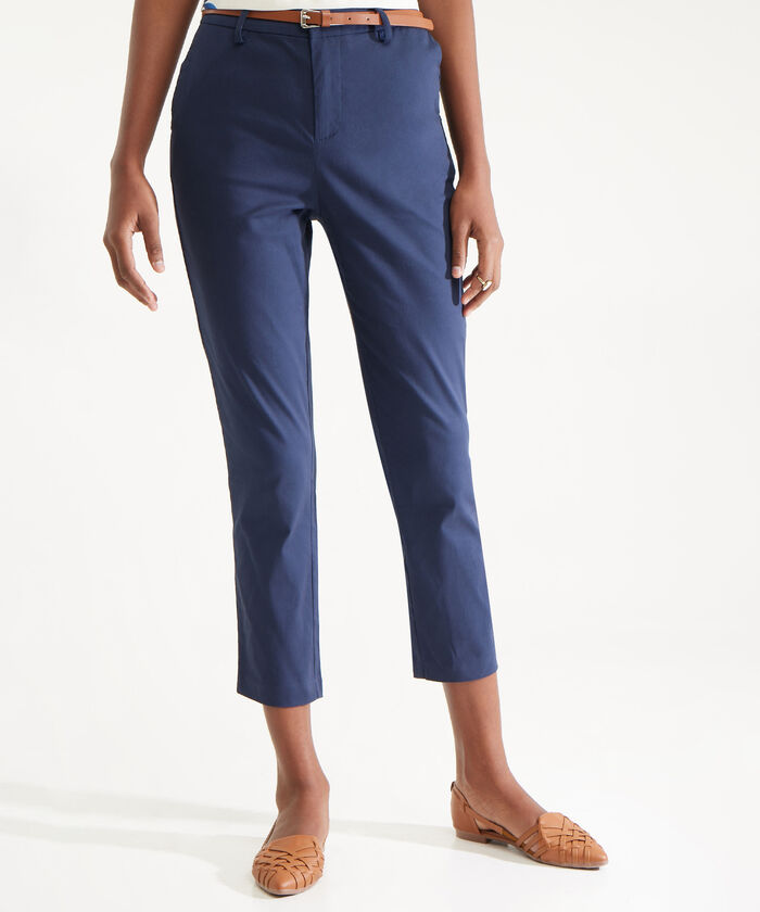 Pantalón Chino Unicolor Con Cinturón