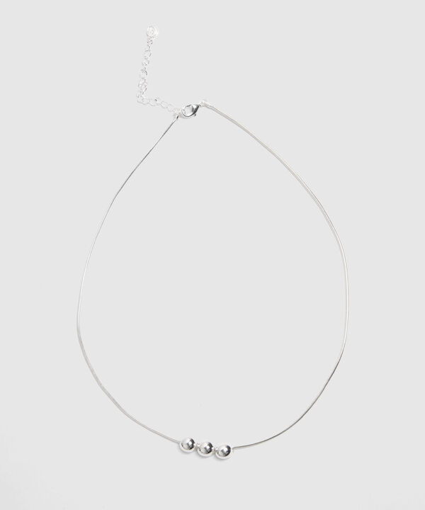 Collar Plateado Con Esferas Met&aacute;licas  image number null