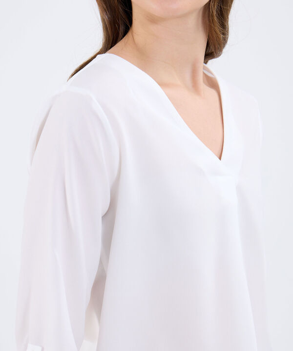 Blusa Manga &frac34; Unicolor