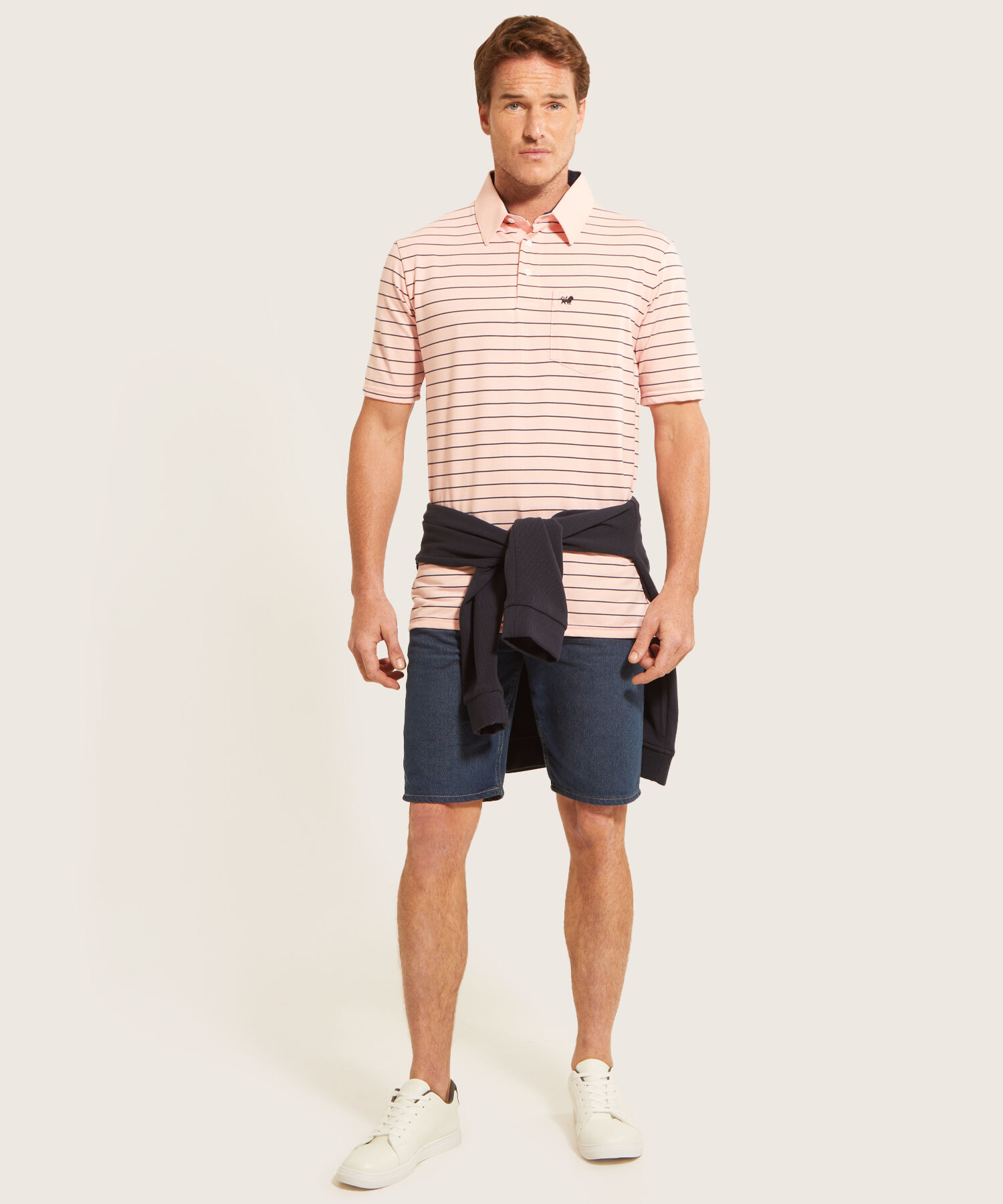 Polo Cuello Duro  Preteñido Bicolor