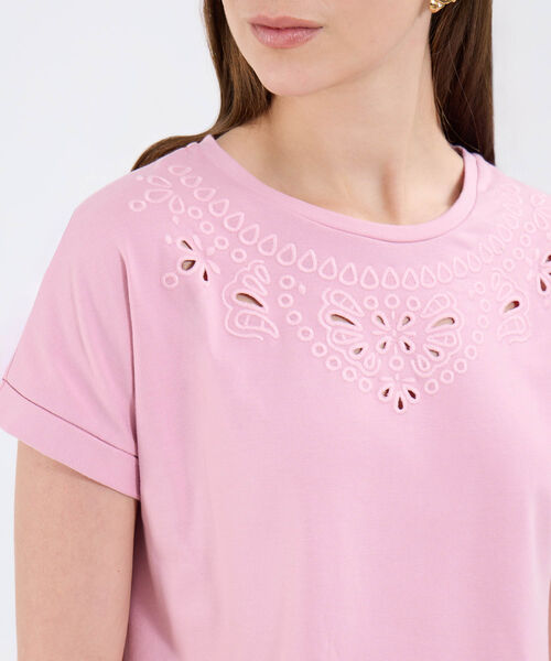 Camiseta Manga Corta Con Bordado image number null