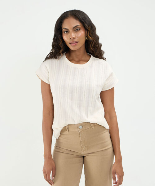 Blusa Manga Corta Para Mujer image number null