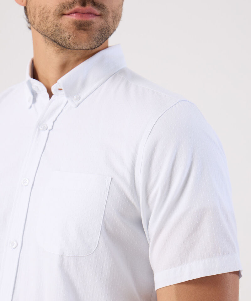 Camisa Unicolor Con Bolsillo Para Hombre