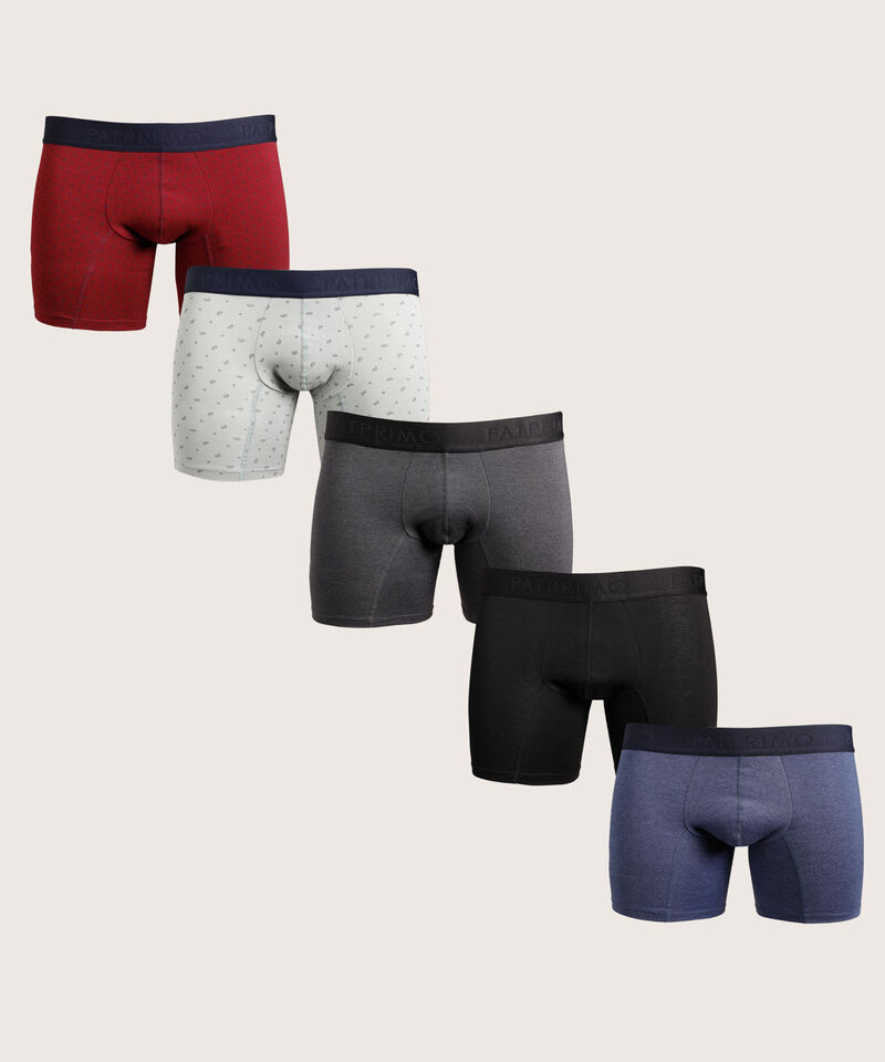 Boxer Pack X5, Boxer Medio Algod&oacute;n