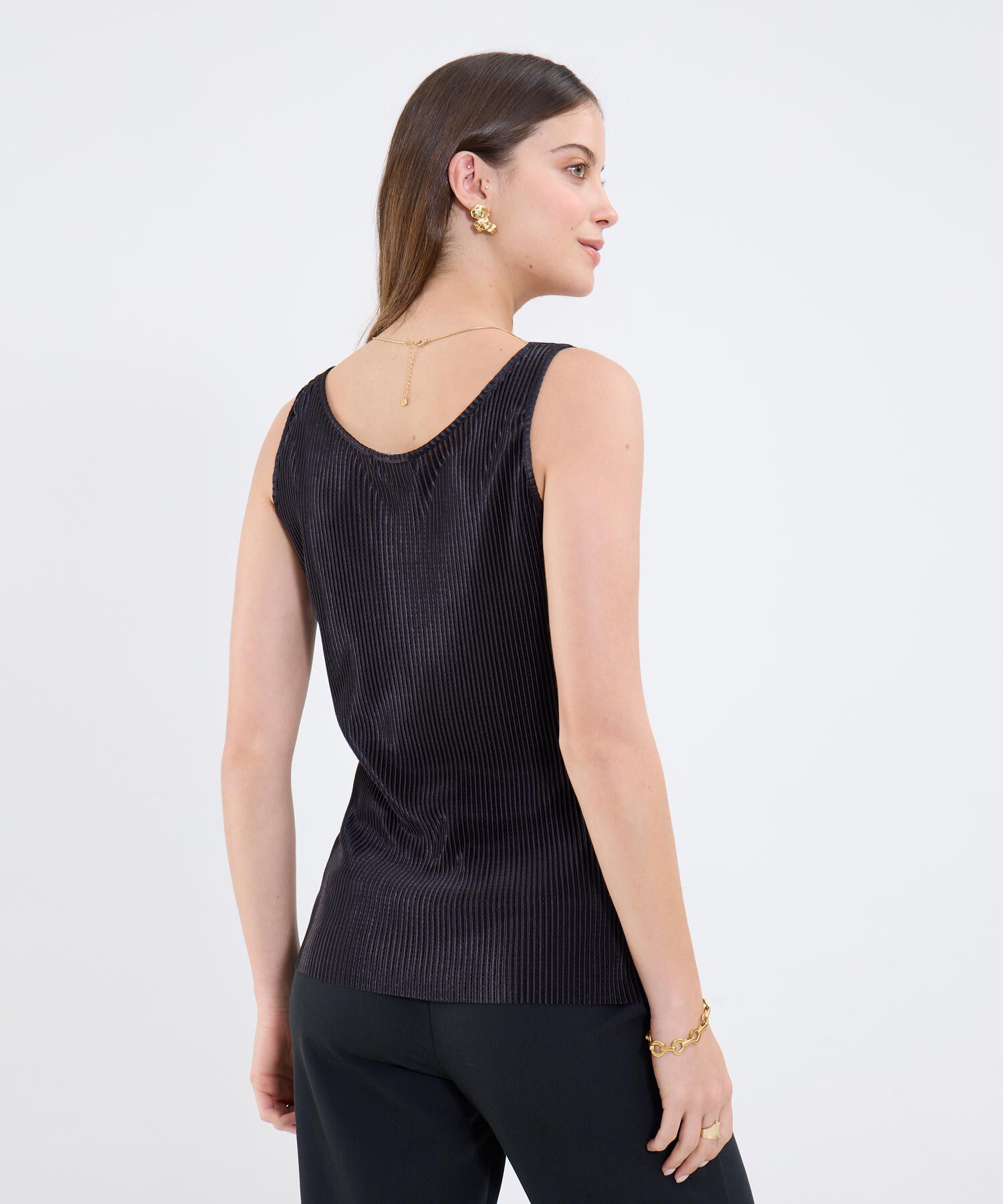 Blusa Texturizada Manga Sisa