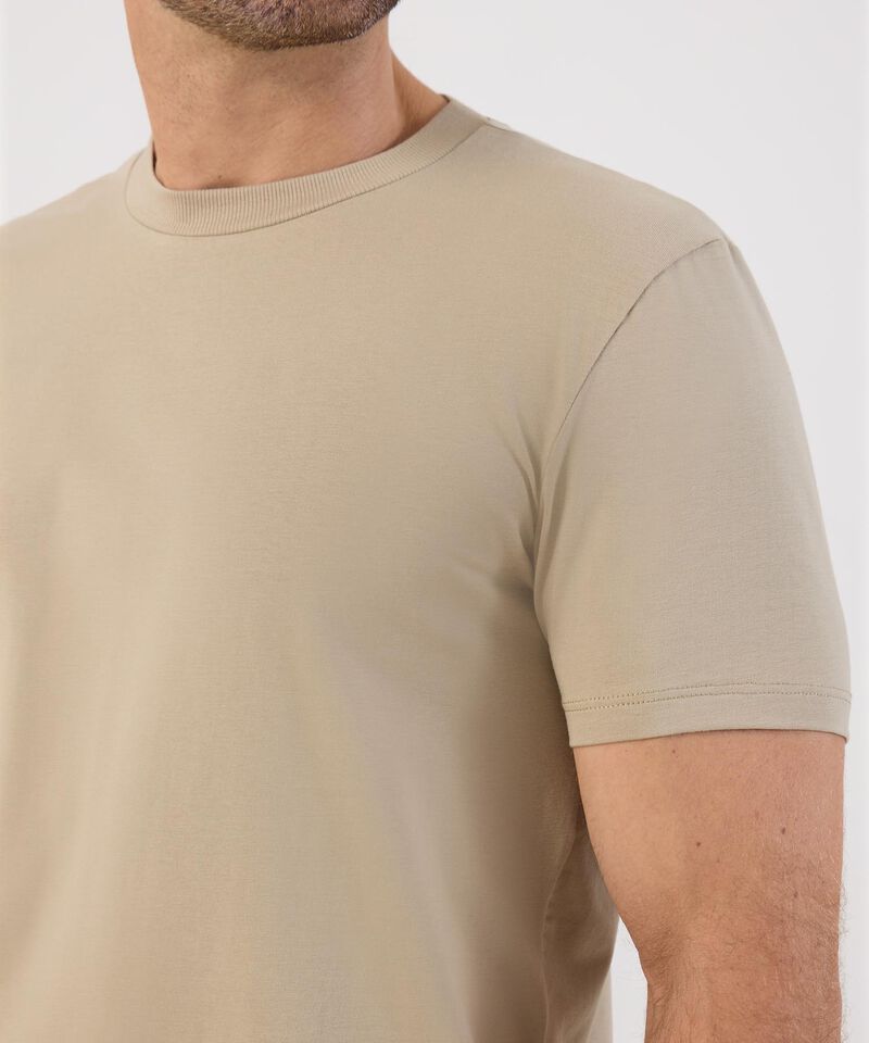 Camiseta B&aacute;sica Cuello Redondo Para Hombre