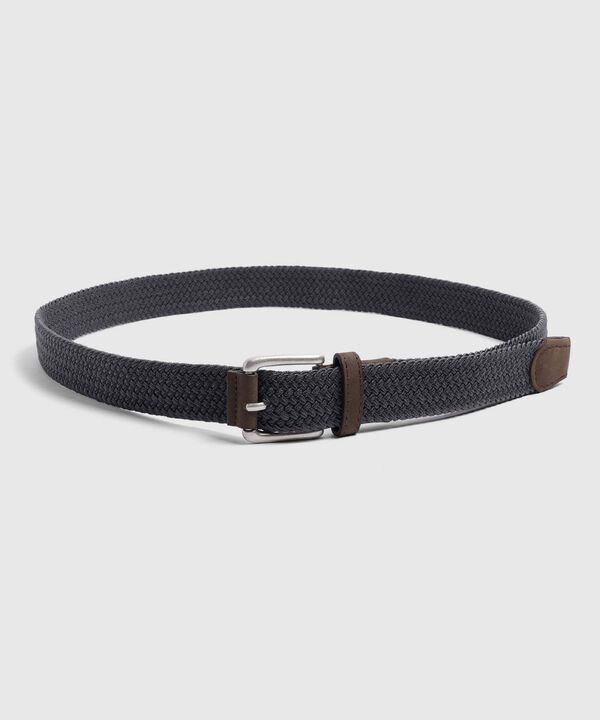 Cintur&oacute;n Trenzado El&aacute;stico Dise&ntilde;o Compacto Para Hombre image number null