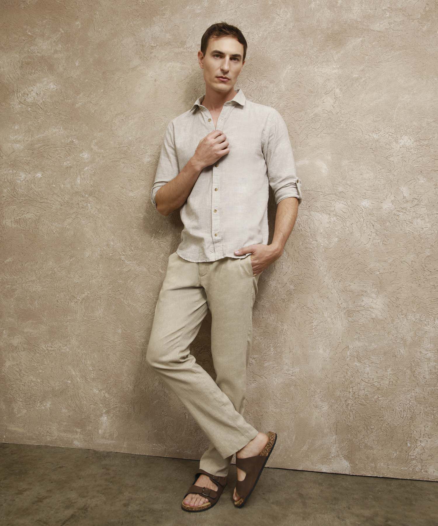 Pantal&oacute;n Tipo Chino En Lino