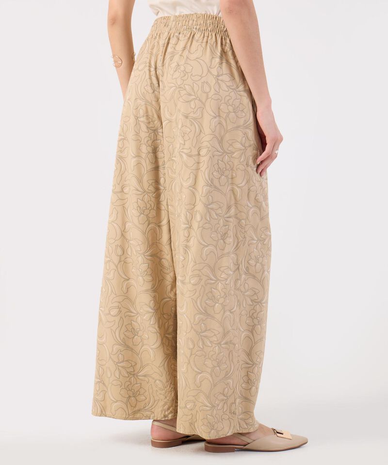 Pantal&oacute;n Fluido Estampado Floral Ancho