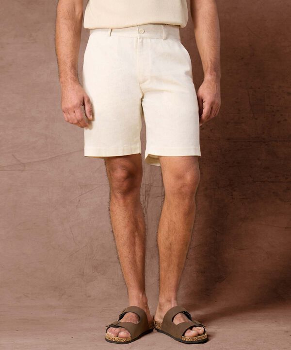 Bermuda de Lino Suave Para Hombre image number null