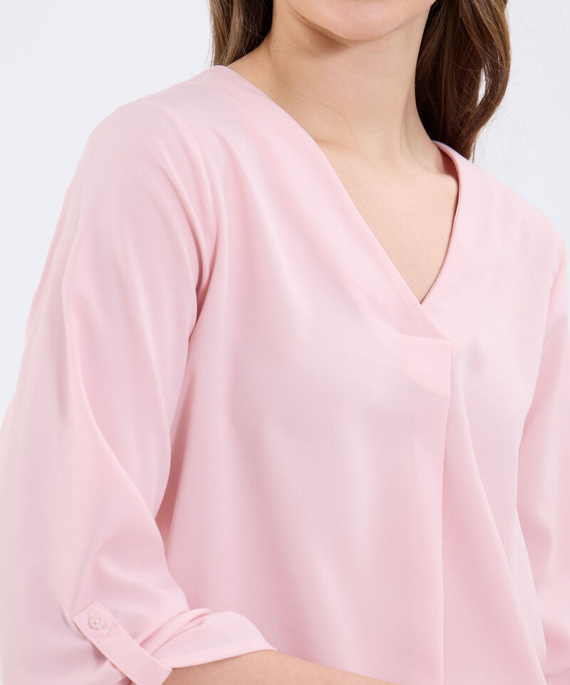 Blusa Manga &frac34; Unicolor
