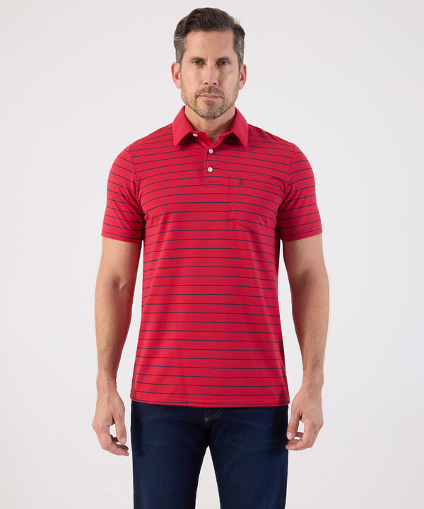 Polo De Rayas Con Bolsillo Para Hombre image number null