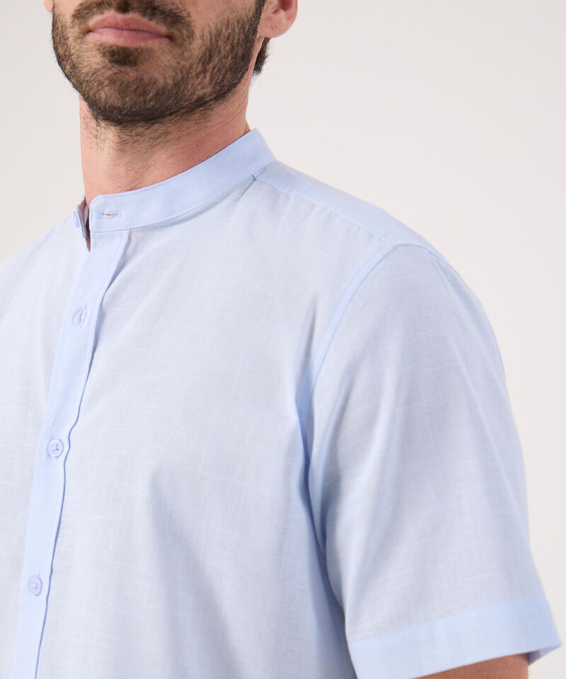 Camisa Unicolor Cuello Mao 