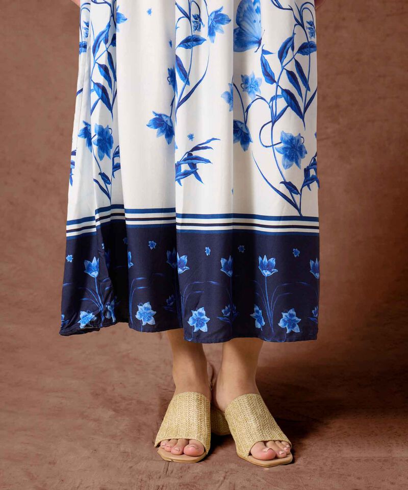 Falda Midi Estampada Para Mujer Dise&ntilde;o Floral Veraniego