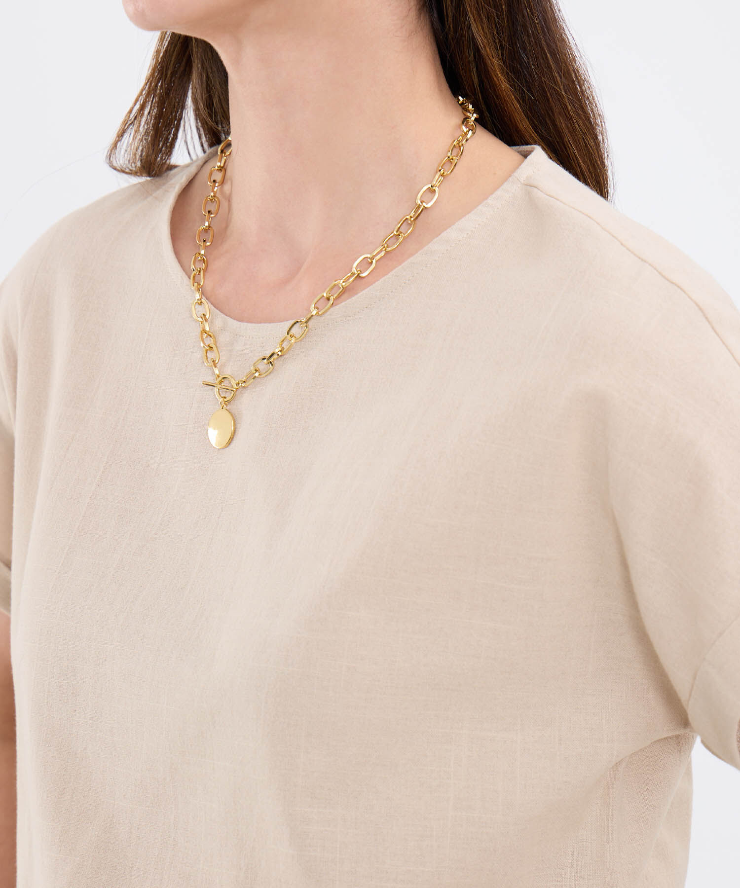 Blusa Manga Corta Unicolor