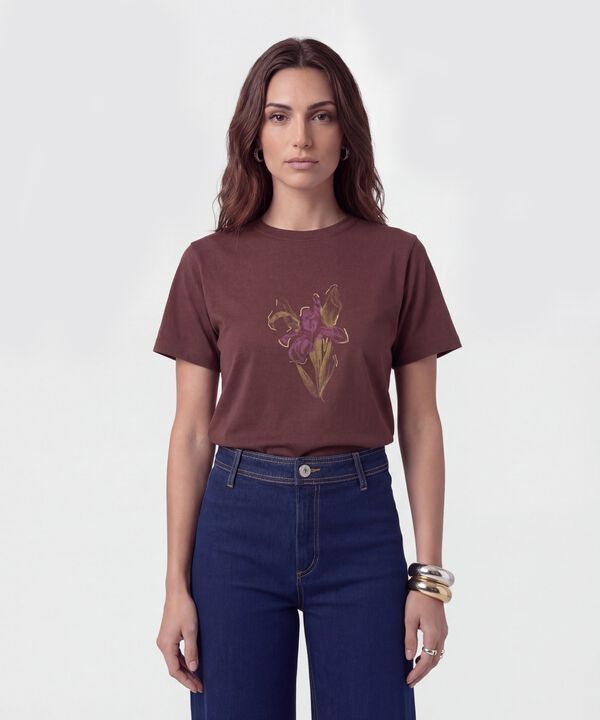Camiseta Cuello Redondo Cl&aacute;sica Para Mujer image number null