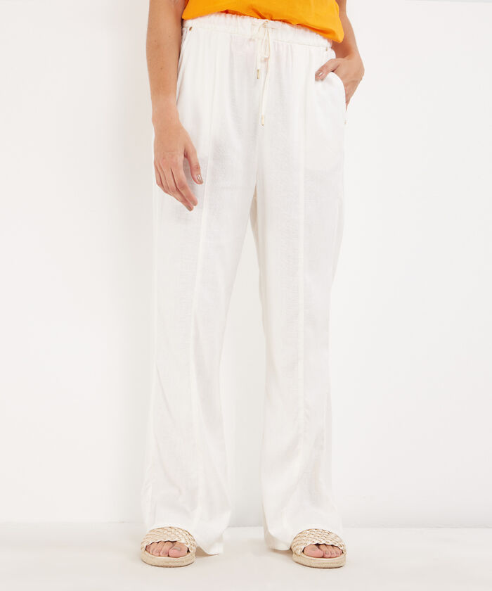 Pantalón Bota Recta En Lino