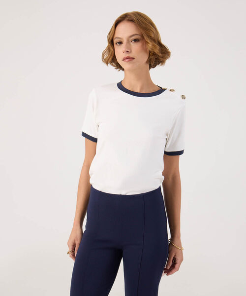 Camiseta con detalle en hombros  image number null