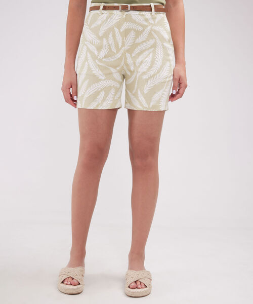 Bermuda Corta Estampada  Con Cinturon image number null