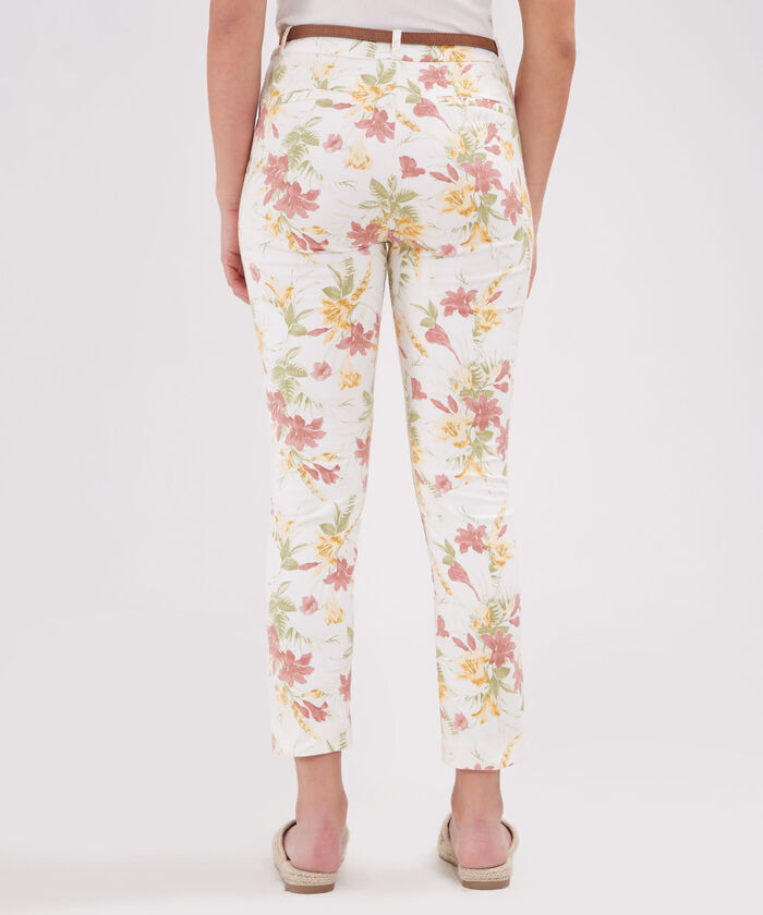 Pantalon Chino Estampado  Con Cinturon