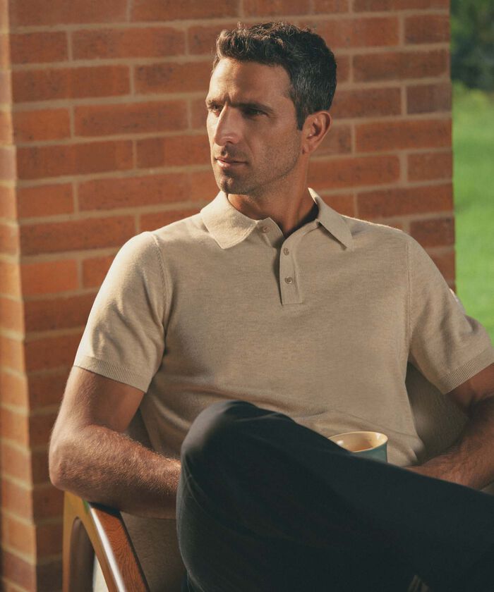 Polo Tejida Para Hombre