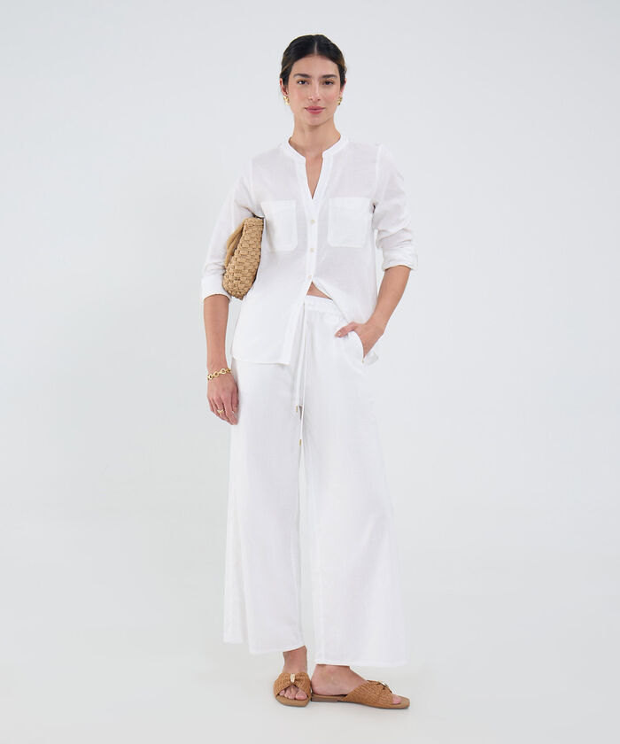 Pantal&oacute;n En Efecto Lino